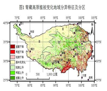 Data for regional differentiation analysis of vegetation changes on the Qinghai-Tibet Plateau