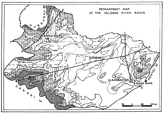 Trends of permafrost development in the Selenge River Basin,Mongolia