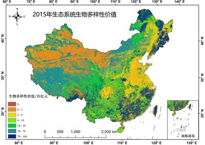 Spatial Distribution of China's Terrestrial Ecosystem Service Value - Biodiversity Data