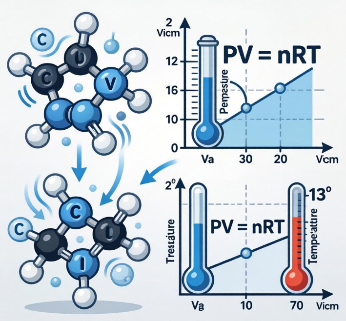 Mixed gas law (volume, pressure, temperature) online calculator
