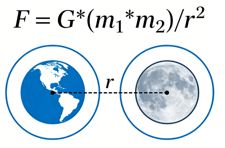 Newton's law of gravity law online calculator