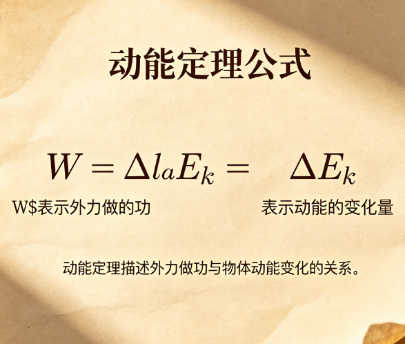Physical kinetic energy theorem online calculator