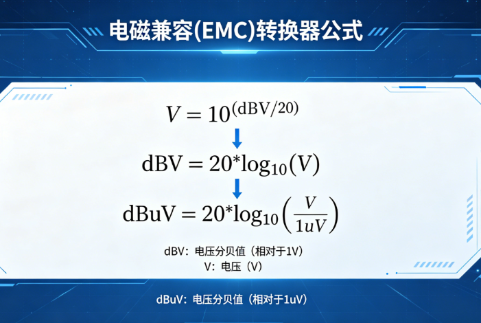 Electromagnetic Compatibility (EMC) Converters (V, dBV, dBuV)_Online Calculation Tools
