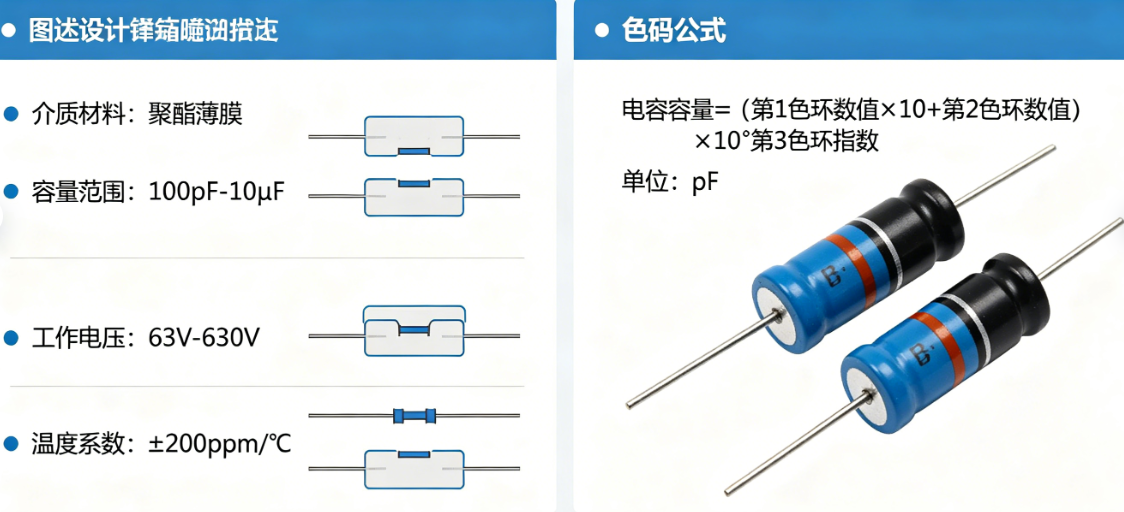 Polyester Capacitor Features and Color Code Online Calculator
