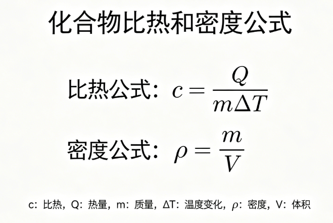 Compound specific heat and density online calculator