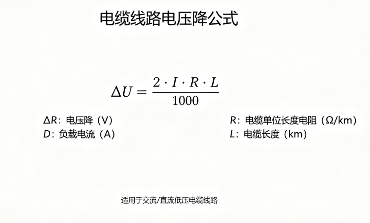 Cable line voltage drop online calculator