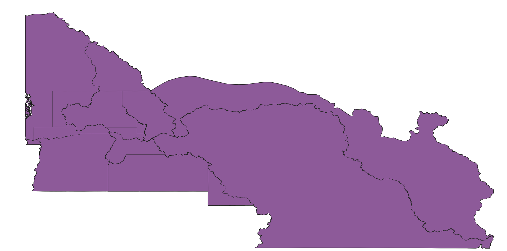 Montana Historical County Boundary Map Dataset