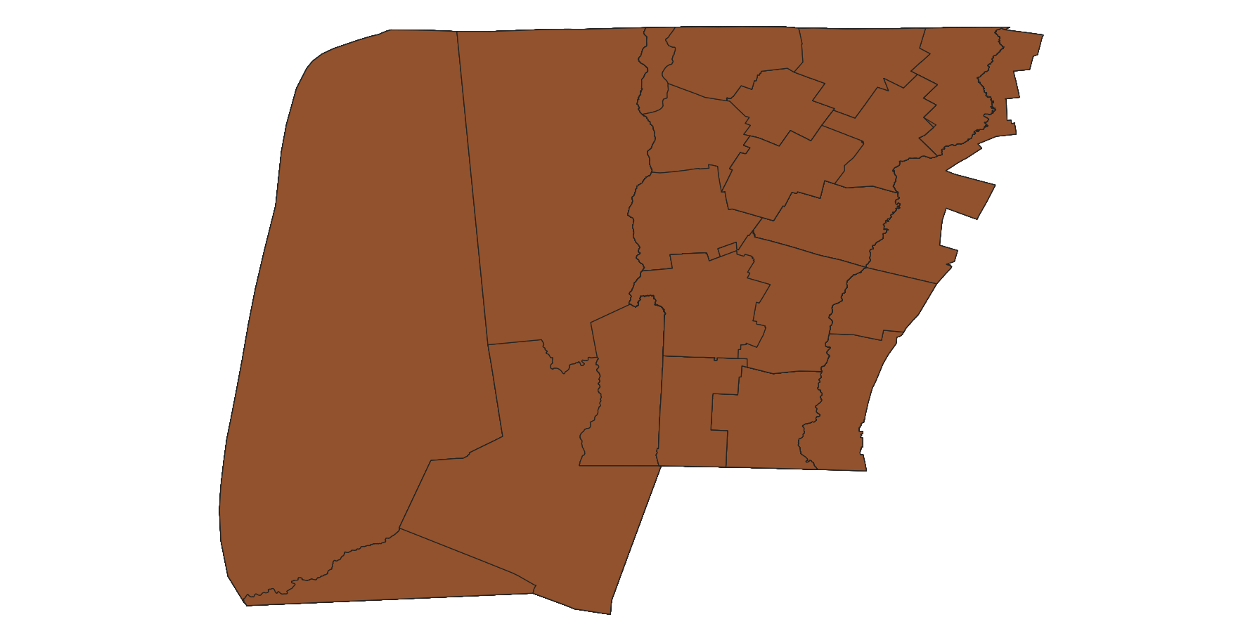 Dataset of Historical County Boundary Maps for Vermont