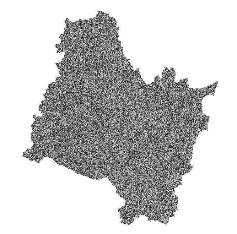 Surface slope aspect of the Songhua River Basin