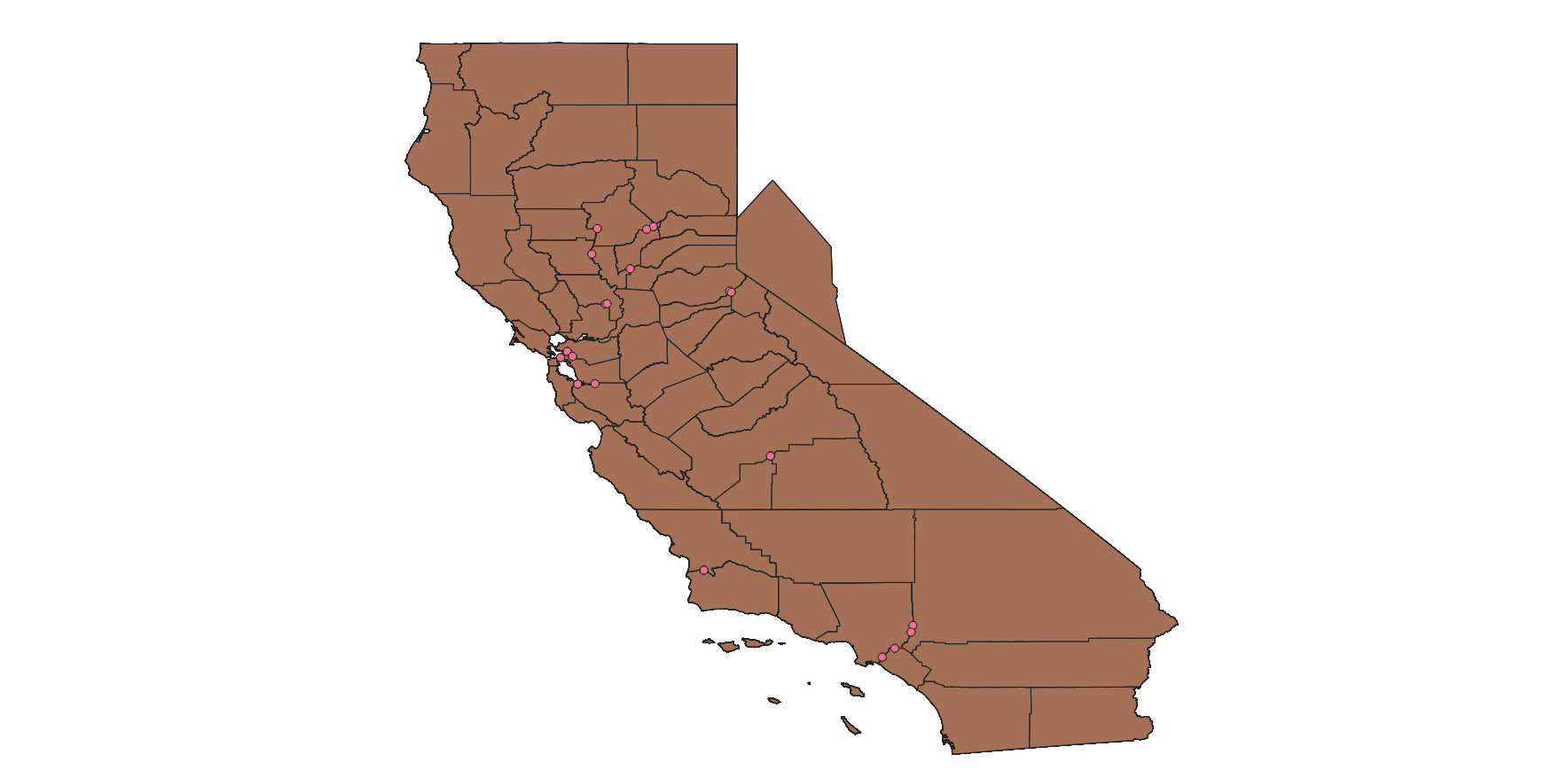 Dataset of Historical County Boundary Maps in California