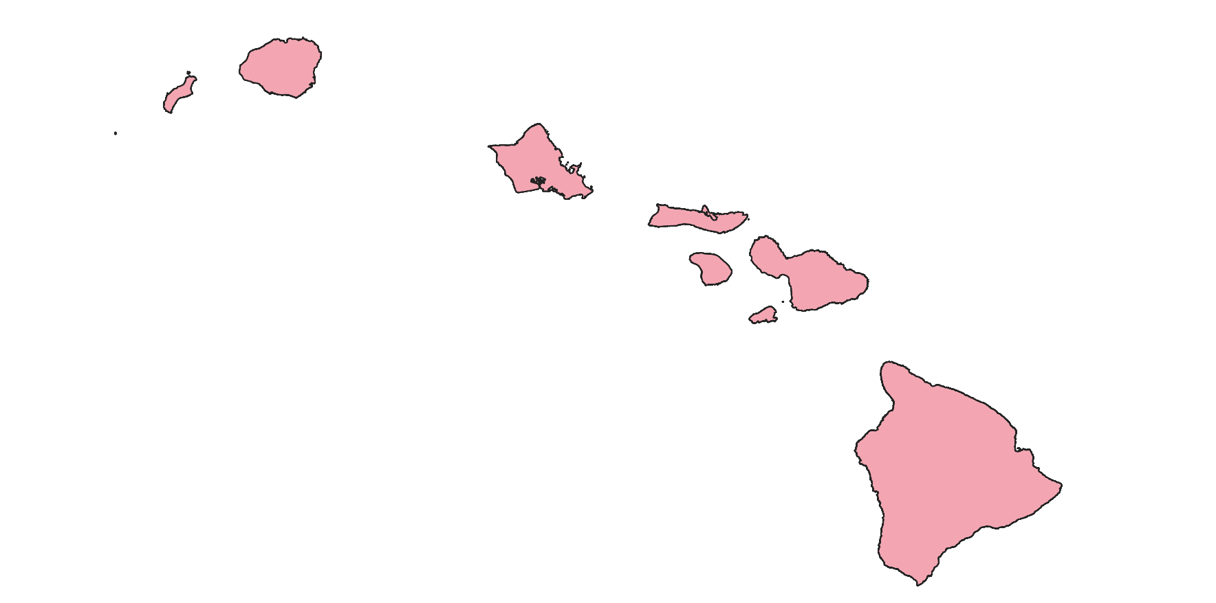 Hawaiian Historical County Boundary Map Dataset